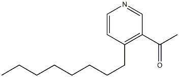 Ethanone, 1-(4-octyl-3-pyridinyl)- Structure