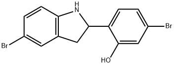 5-bromo-2-(5-bromoindolin-2-yl)phenol Structure