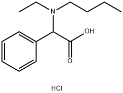 2-[BUTYL(ETHYL)AMINO]-2-PHENYLACETIC ACID HCL Structure