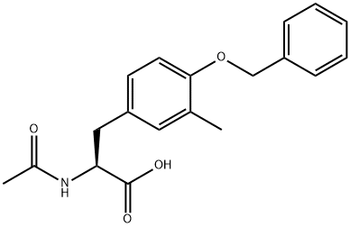 2-乙酰氨基-3-(4-苄氧基-3-甲基苯基)丙酸,1956311-02-6,结构式