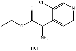 2-氨基-2-(3-氯吡啶-4-基)乙酸乙酯盐酸盐,1956319-58-6,结构式