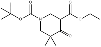 1-TERT-BUTYL 3-ETHYL 5,5-DIMETHYL-4-OXOPIPERIDINE-1,3-DICARBOXYLATE|1-叔-丁基 3-乙基 5,5-二甲基-4-氧亚基哌啶-1,3-二甲酸基酯