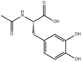 N-乙酰基-L-3,4-二羟基苯丙氨酸 结构式