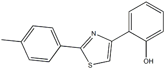 2-[2-(4-methylphenyl)-1,3-thiazol-4-yl]phenol 化学構造式