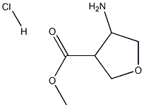 4-Amino-tetrahydro-furan-3-carboxylic acid methyl ester hydrochloride 化学構造式