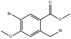 5-Bromo-2-bromomethyl-4-methoxy-benzoic acid methyl ester Structure