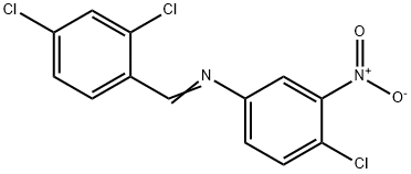 (4-chloro-3-nitrophenyl)(2,4-dichlorobenzylidene)amine 结构式