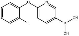 (6-(2-氟苯氧基)吡啶-3-基)硼酸, 1973462-28-0, 结构式