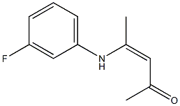 (Z)-4-(3-fluoroanilino)pent-3-en-2-one Struktur