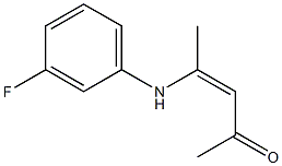 (Z)-4-(3-fluoroanilino)pent-3-en-2-one,1978-62-7,结构式