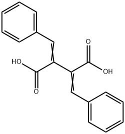 2,3-dibenzylidenebutanedioic acid Structure