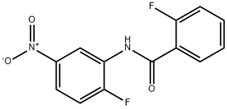 2-fluoro-N-(2-fluoro-5-nitrophenyl)benzamide Struktur