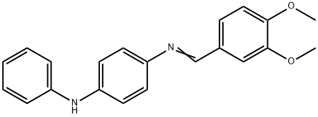 N-(3,4-dimethoxybenzylidene)-N'-phenyl-1,4-benzenediamine Structure