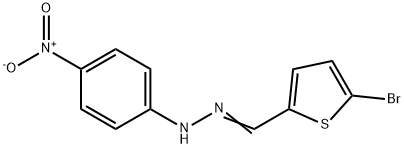 1-[(5-bromo-2-thienyl)methylene]-2-(4-nitrophenyl)hydrazine Struktur