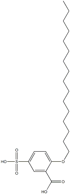 Benzoic acid, 2-(hexadecyloxy)-5-sulfo- 化学構造式