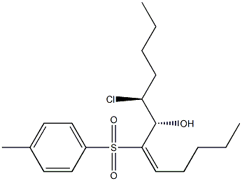 7-Dodecen-6-ol, 5-chloro-7-[(4-methylphenyl)sulfonyl]-, (5S,6R,7E)-|