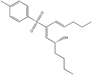 6,8-Dodecadien-5-ol, 7-[(4-methylphenyl)sulfonyl]-, (5R,6E,8E)- 结构式