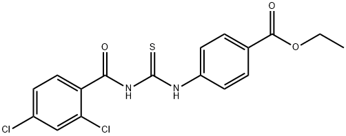 ethyl 4-({[(2,4-dichlorobenzoyl)amino]carbonothioyl}amino)benzoate Structure