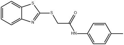 2-(benzo[d]thiazol-2-ylthio)-N-(p-tolyl)acetamide Struktur