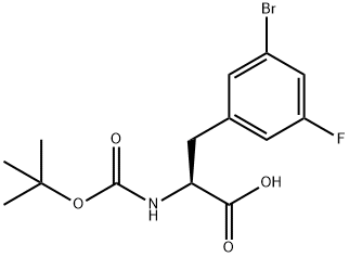 N-Boc-3-bromo-5-fluoro-L-phenylalanine Structure