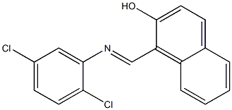 2-Naphthalenol, 1-[[(2,5-dichlorophenyl)imino]methyl]- 结构式