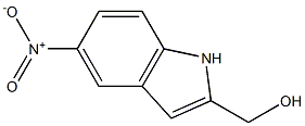 1H-Indole-2-methanol, 5-nitro- 化学構造式