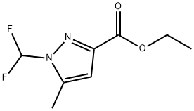 Ethyl 1-(difluoromethyl)-5-methyl-1H-pyrazole-3-carboxylate Struktur