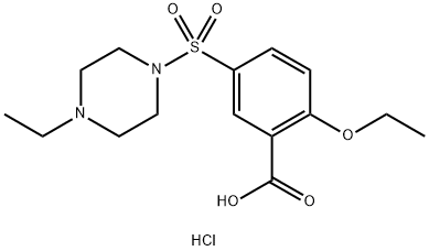 2-乙氧基-5-(4-乙基哌嗪-1-磺酰基)苯甲酸盐酸盐 结构式