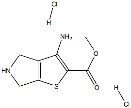 METHYL 3-AMINO-4H,5H,6H-THIENO[2,3-C]PYRROLE-2-CARBOXYLATE DIHYDROCHLORIDE, 1998216-51-5, 结构式