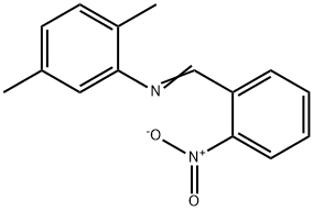 (2,5-dimethylphenyl)(2-nitrobenzylidene)amine 化学構造式