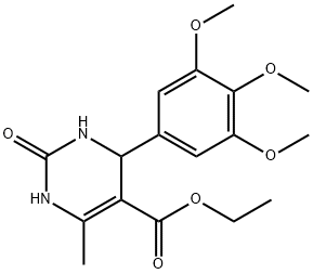 ethyl 6-methyl-2-oxo-4-(3,4,5-trimethoxyphenyl)-1,2,3,4-tetrahydropyrimidine-5-carboxylate,201287-92-5,结构式