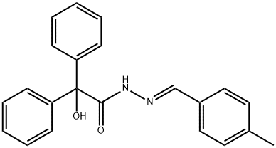 2-hydroxy-N'-[(E)-(4-methylphenyl)methylidene]-2,2-diphenylacetohydrazide Structure