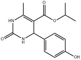 isopropyl 4-(4-hydroxyphenyl)-6-methyl-2-oxo-1,2,3,4-tetrahydropyrimidine-5-carboxylate 结构式
