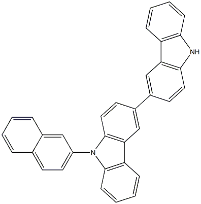 3,3'-Bi-9H-carbazole, 9-(2-naphthalenyl)- 化学構造式