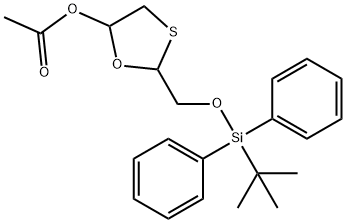 (2S)-2-[[[(1,1-Dimethylethyl)diphenylsilyl]oxy]methyl]-1,3-oxathiolan-5-ol 5-Acetate Struktur