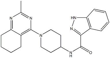 N-[1-(2-methyl-5,6,7,8-tetrahydroquinazolin-4-yl)piperidin-4-yl]-1H-indazole-3-carboxamide,2034259-32-8,结构式
