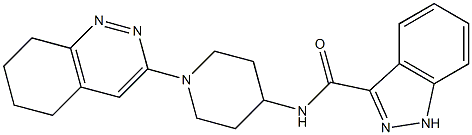 N-[1-(5,6,7,8-tetrahydrocinnolin-3-yl)piperidin-4-yl]-1H-indazole-3-carboxamide,2034320-30-2,结构式