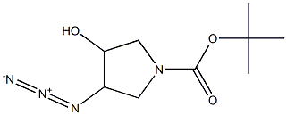 tert-butyl 3-azido-4-hydroxypyrrolidine-1-carboxylate 化学構造式