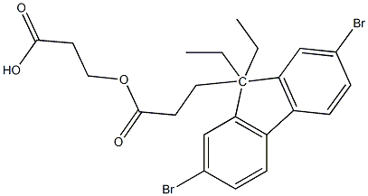 diethyl 3,3'-(2,7-dibromo-9H-fluorene-9,9-diyl)dipropanoate Struktur