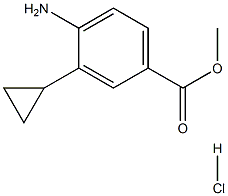 4-アミノ-3-シクロプロピル安息香酸メチル塩酸塩 化学構造式
