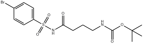 tert-Butyl (4-(4-bromophenylsulfonamido)-4-oxobutyl)carbamate Structure