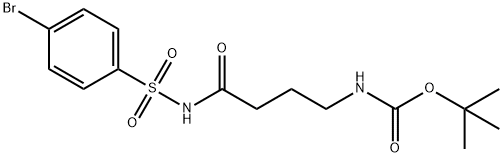 tert-Butyl (4-(4-bromophenylsulfonamido)-4-oxobutyl)carbamate, 2044702-83-0, 结构式