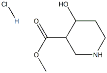 Methyl 4-hydroxypiperidine-3-carboxylate hydrochloride 化学構造式