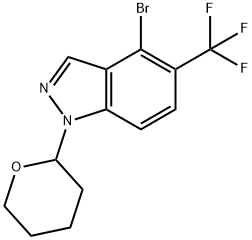 4-Bromo-1-(tetrahydro-2H-pyran-2-yl)-5-(trifluoromethyl)-1H-indazole Structure