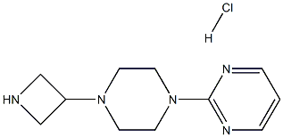 2-(4-(Azetidin-3-yl)piperazin-1-yl)pyrimidine hydrochloride,2044704-96-1,结构式