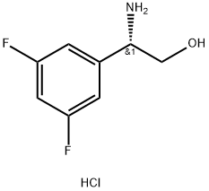 (S)-2-氨基-2-(3,5-二氟苯基)乙醇盐酸盐 结构式