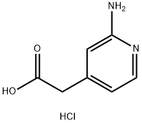 2-(2-アミノピリジン-4-イル)酢酸塩酸塩 化学構造式