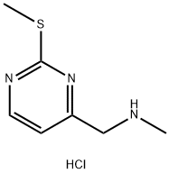 N-Methyl-1-(2-(methylthio)pyrimidin-4-yl)methanamine hydrochloride Structure