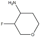 3-fluorotetrahydro-2H-pyran-4-amine 化学構造式
