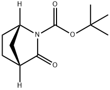2-Azabicyclo[2.2.1]heptane-2-carboxylic acid, 3-oxo-, 1,1-dimethylethyl ester, (1S)- Struktur